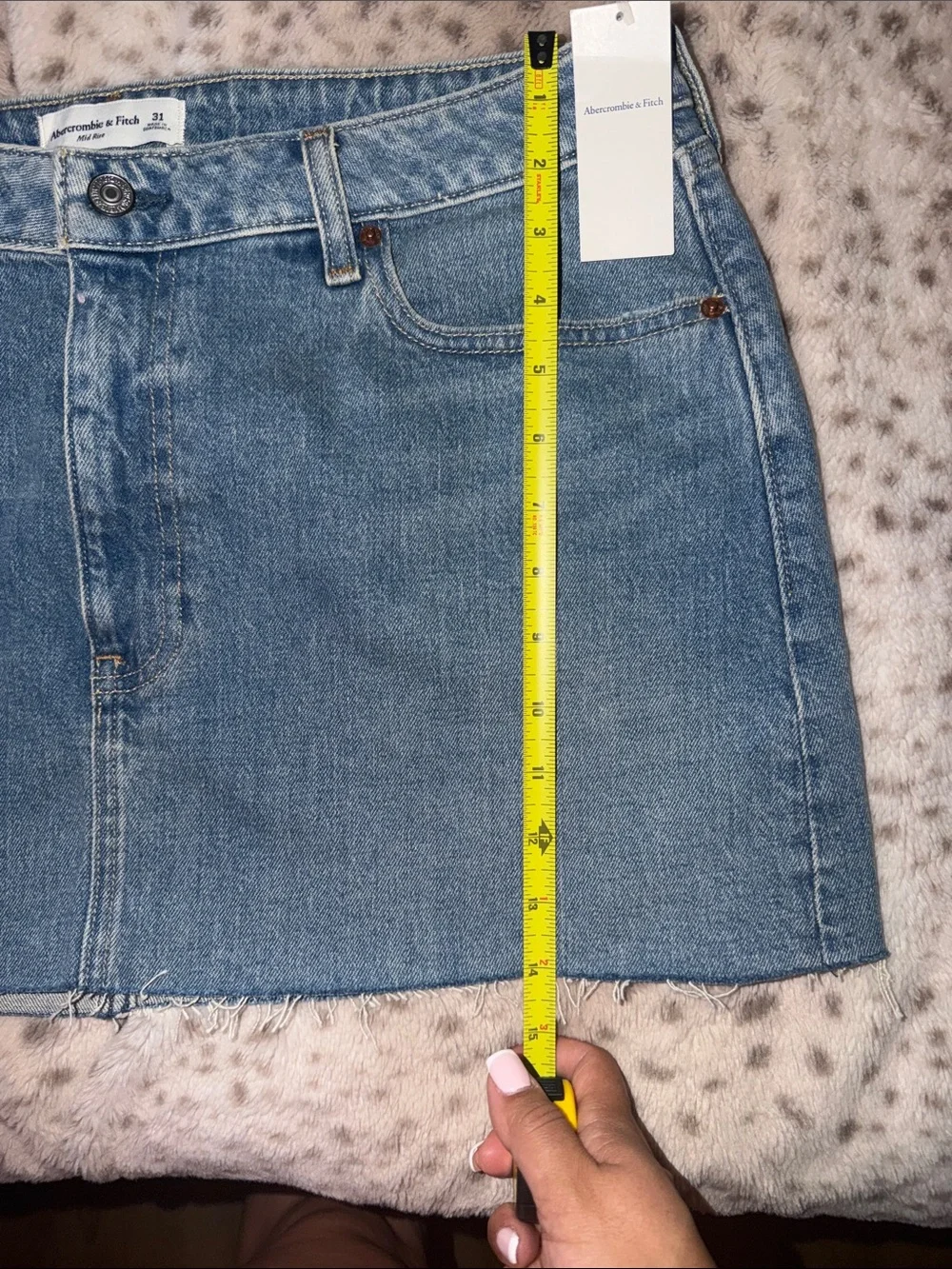 Abercrombie Denim Curve Love Mini Skirt - Blue